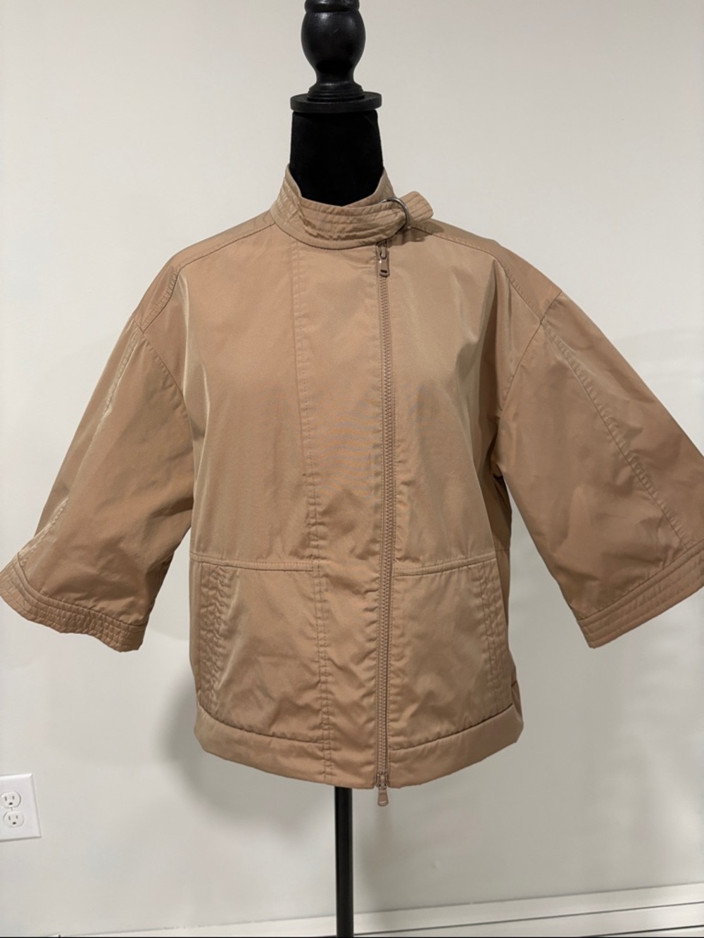 Brunello Cucinelli Beige Tan Short Trench Jacket